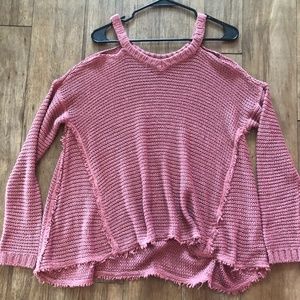 Mauve Cold Shoulder Sweater